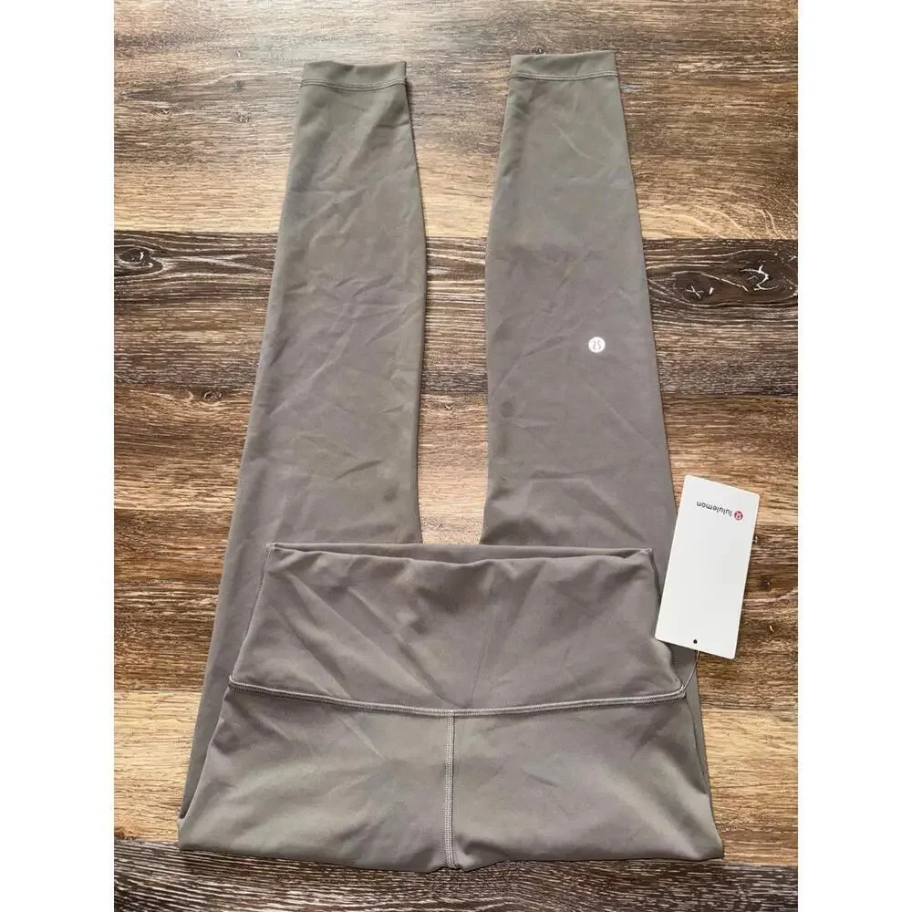 Lululemon Wunder Train High Rise 28” Warm Ash Grey Size 8 NWT
